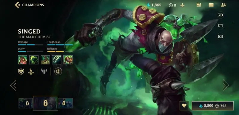 singed build league of legends wild rift