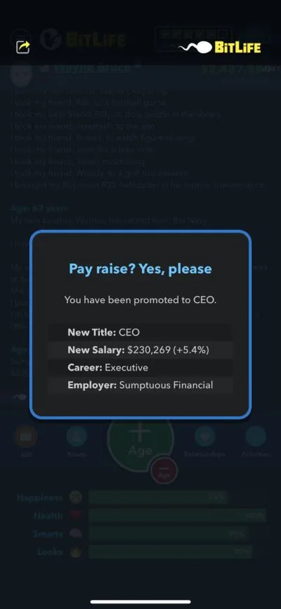 how to get promoted to ceo in bitlife