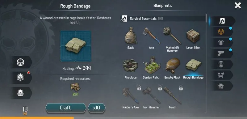 healing items in dawn of zombies