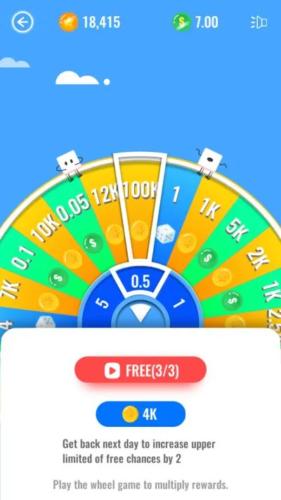 how to win big with the lucky wheel in dice royale
