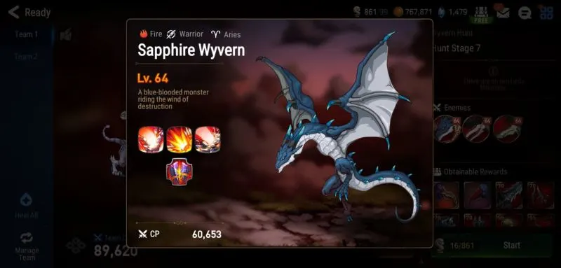 sapphire wyvern in epic seven