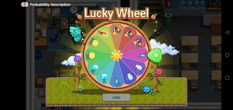 winning on the lucky wheel in harvest town