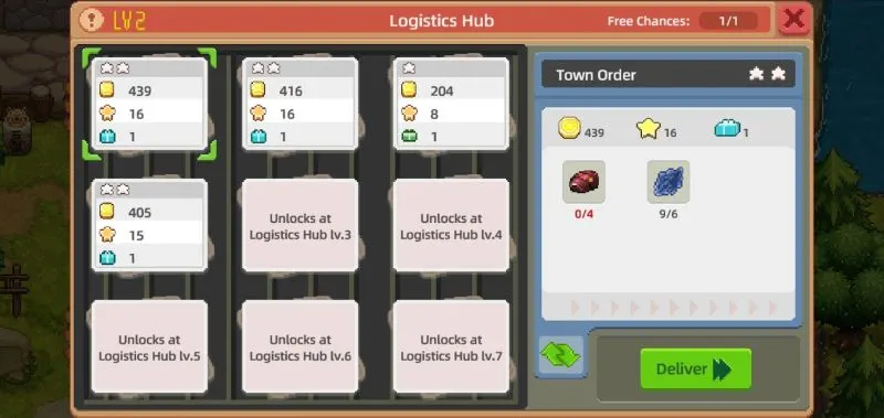 executing orders in harvest town