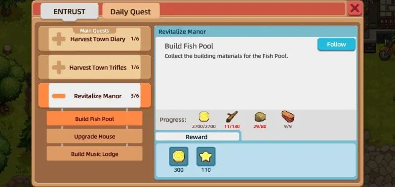 revitalizing the manor in harvest town