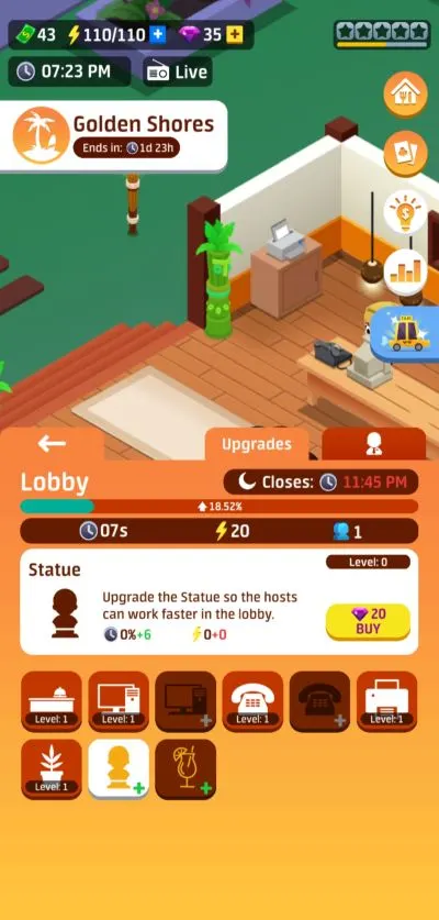 add on in idle restaurant tycoon