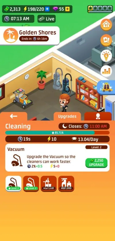 idle restaurant tycoon cleaners