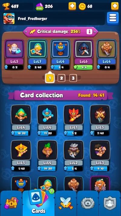 rush royale card collection