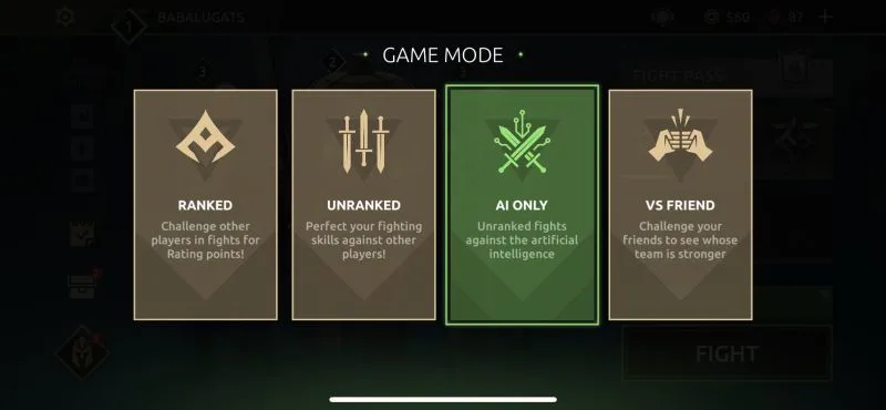 game modes in shadow fight arena