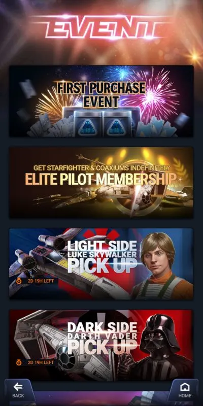 star wars starfighter missions events