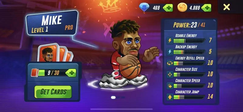 basketball arena player stats