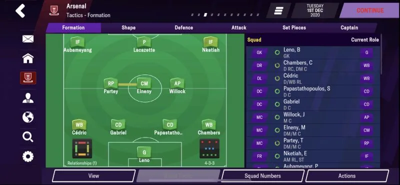 4-3-3 wide formation football manager 2021 mobile
