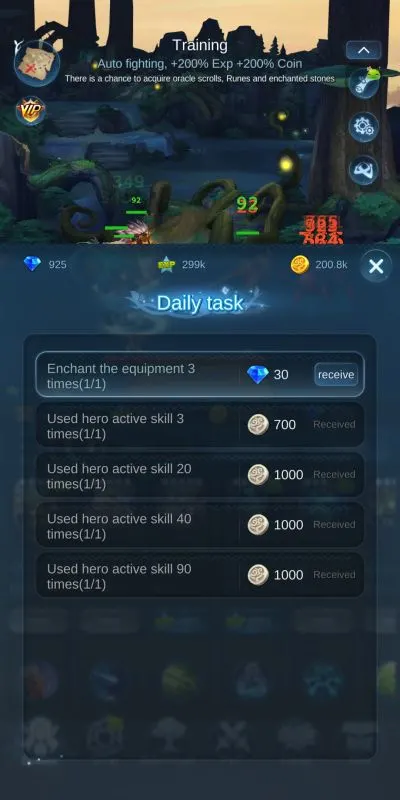 completing daily tasks mist forest