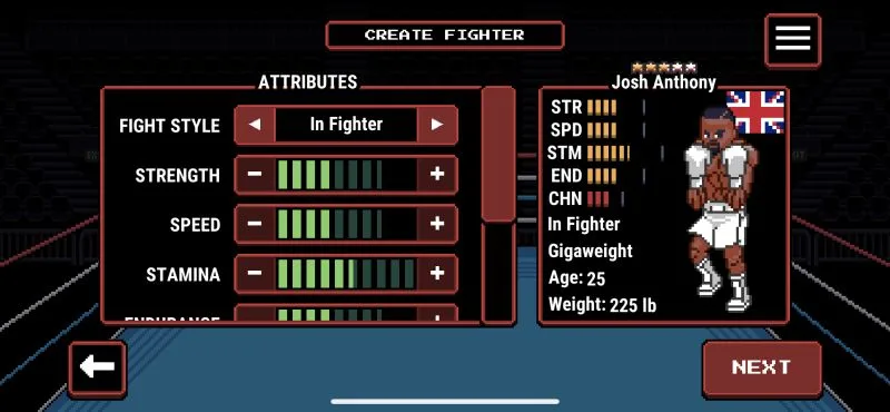 prizefighters 2 creating a fighter