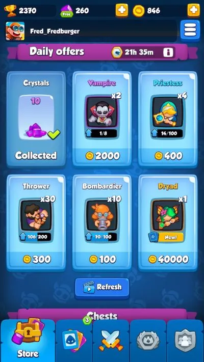 rush royale shop