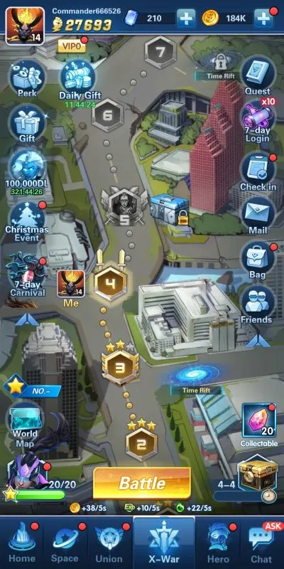 x-war campaign x-hero idle avengers