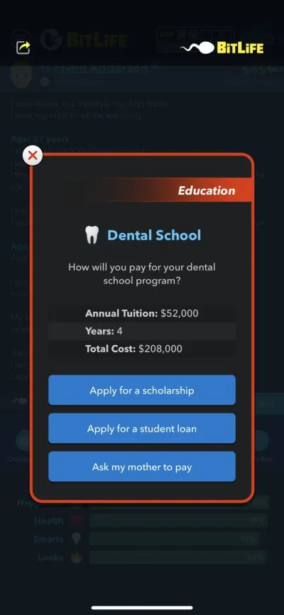 bitlife dental school