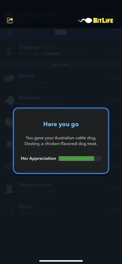 bitlife dog treat