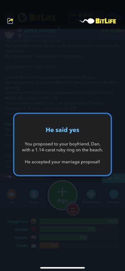 marriage proposal bitlife