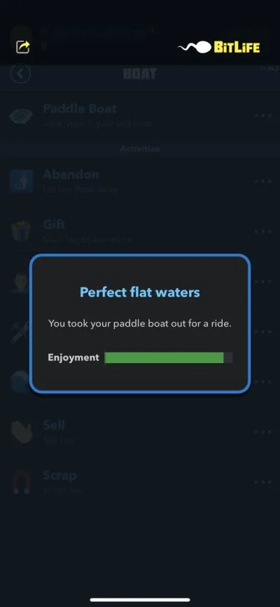 bitlife paddle boat