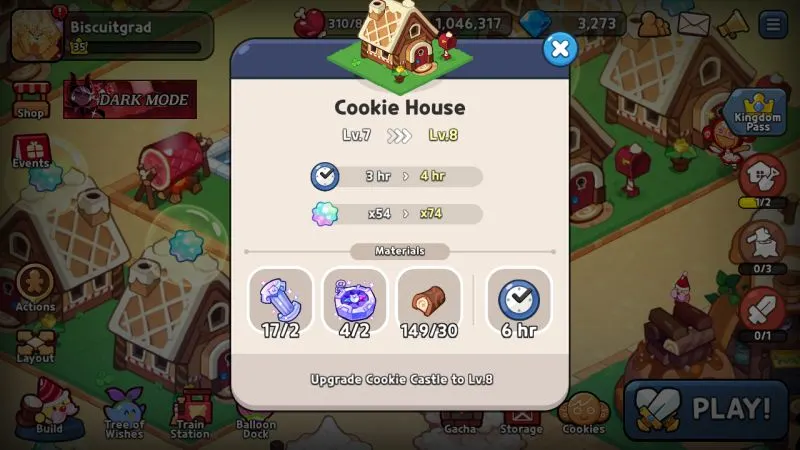 house upgrade cookie run kingdom