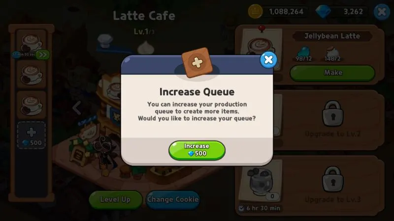 increasing production queue cookie run kingdom