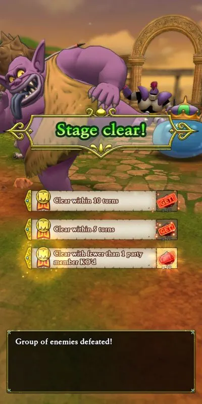 defeating enemies dragon quest tact