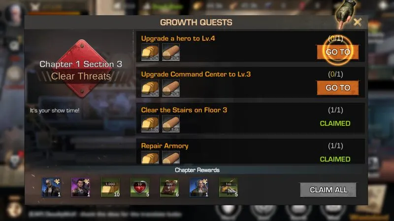 first refuge z quests