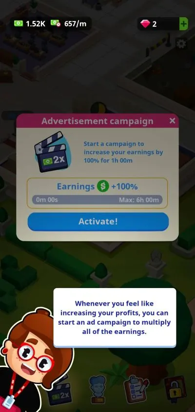 earnings multiplier idle museum tycoon