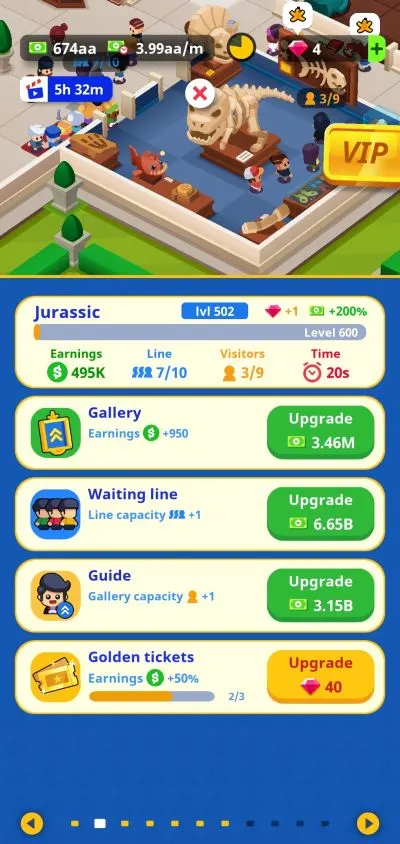 gallery upgrade idle museum tycoon