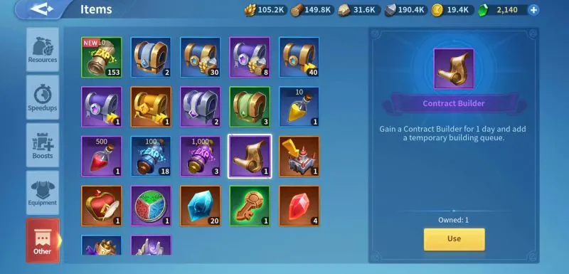 infinity kingdom items