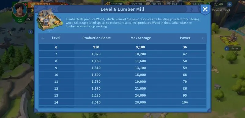 infinity kingdom lumber mill