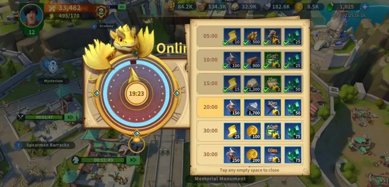 infinity kingdom rewards