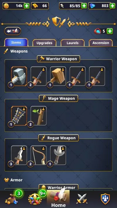 rivengard weapons and armor