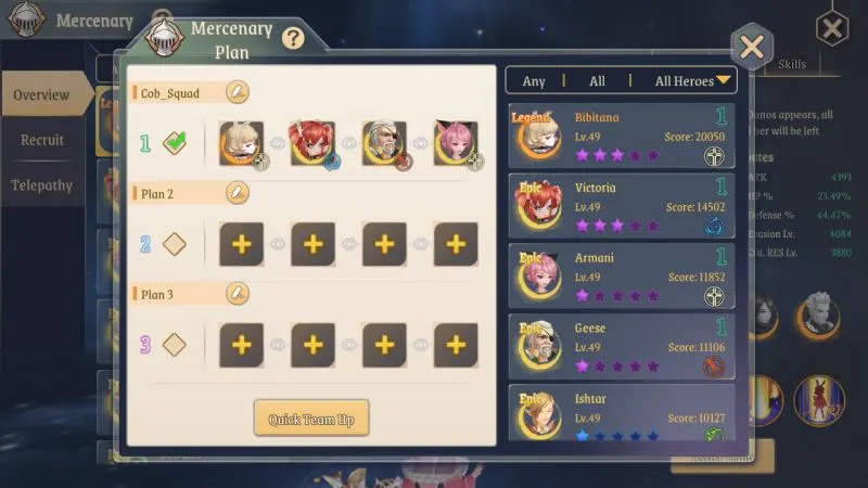 stella arcana team construction