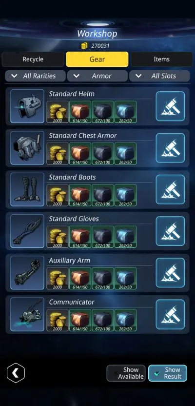 stellar hunter gears