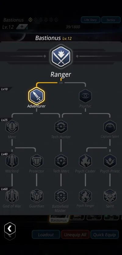 stellar hunter levelling up