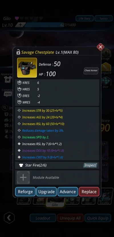 stellar hunter savage chestplate