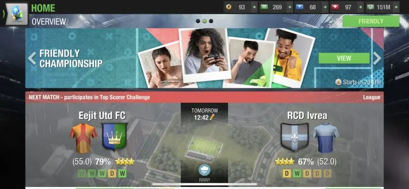 top eleven 2021 home screen