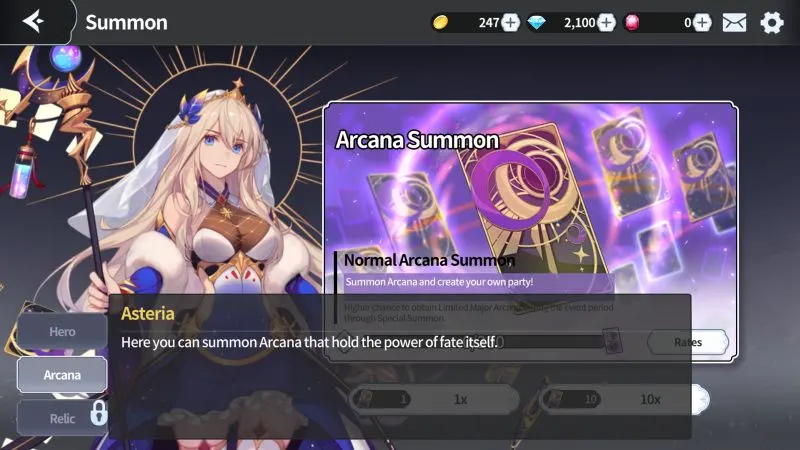 arcana tactics arcana summon