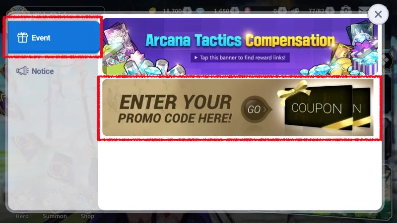 arcana tactics coupon code step 2b