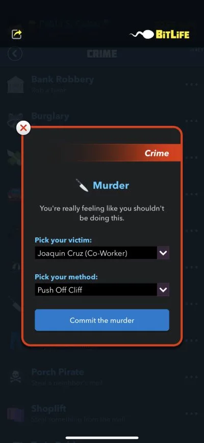 bitlife murder