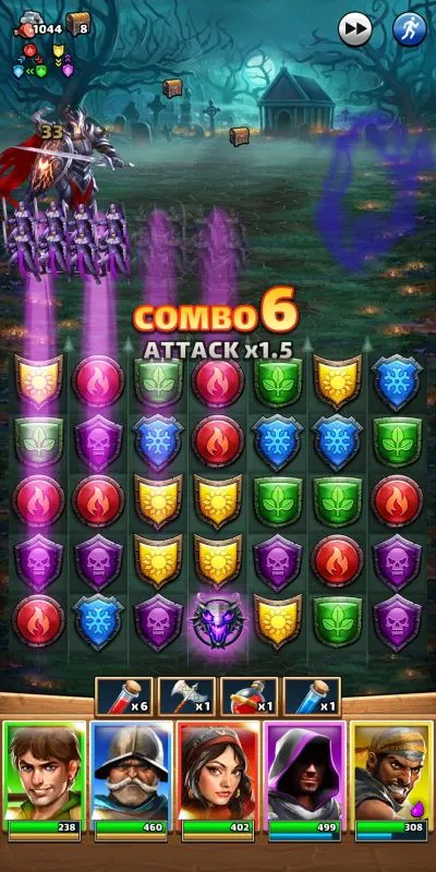 empires & puzzles combo attack