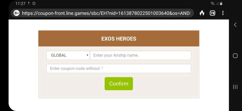 exos heroes gift code step 4