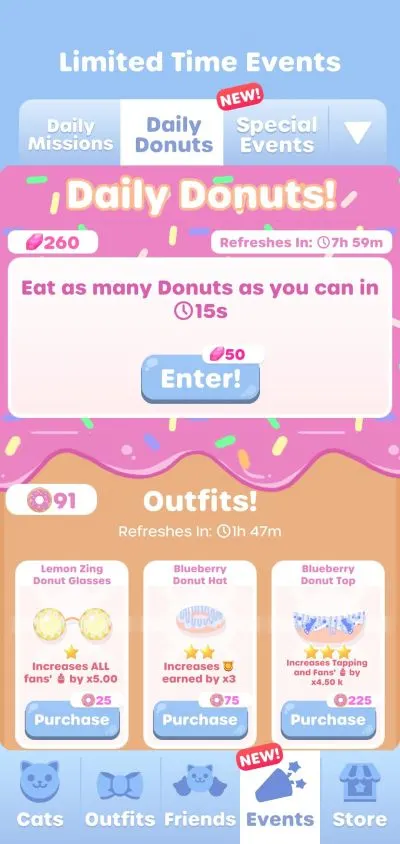 greedy cats kitty clicker daily donuts