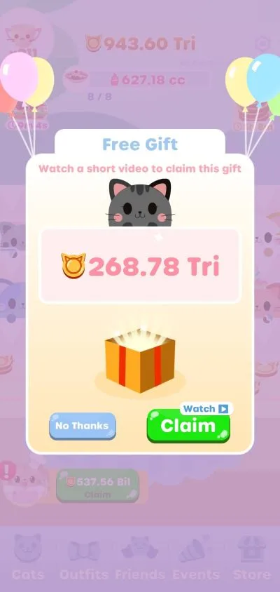 greedy cats kitty clicker free gift