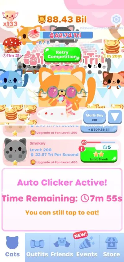 greedy cats kitty clicker limit break