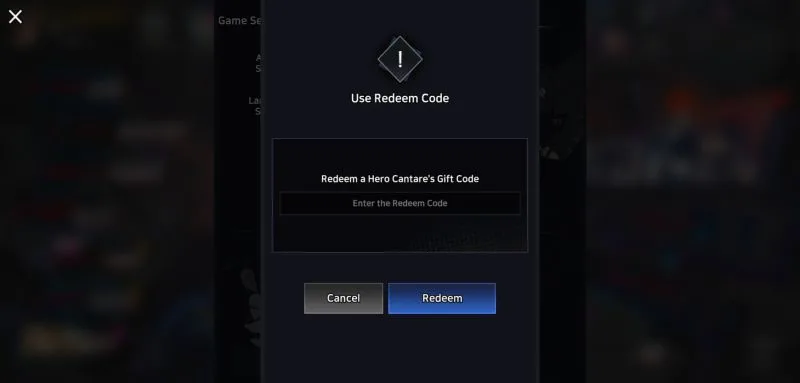 hero cantare redemption code step 4