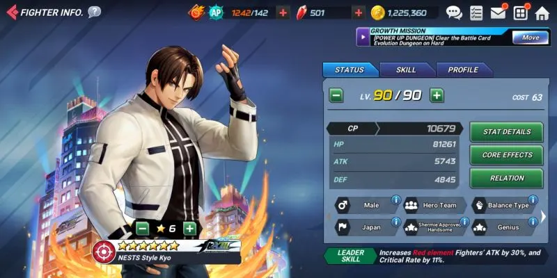 nests style kyo the king of fighters allstar