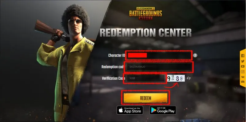 pubg mobile redeem code step 4