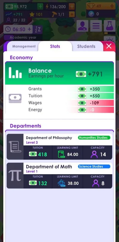 university empire tycoon balance